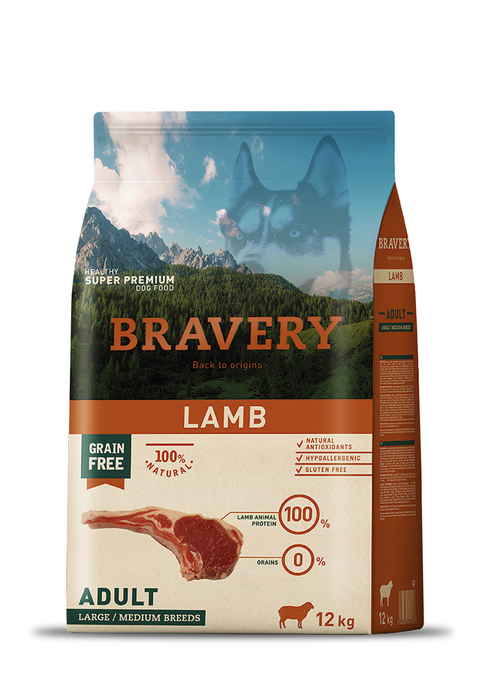 Bravery adulto razas medianas/grandes Lamb 12 kg