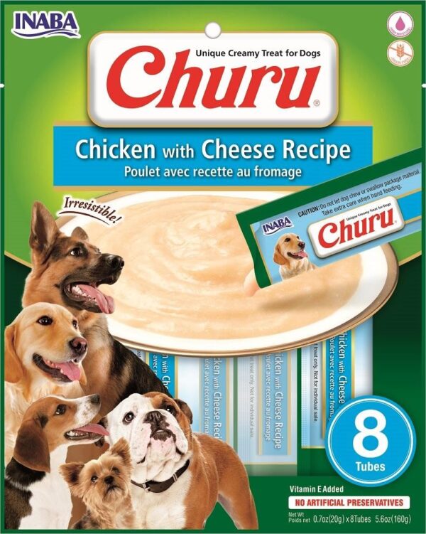 Inaba | Churu® for Dog Pollo con queso 8 tubos