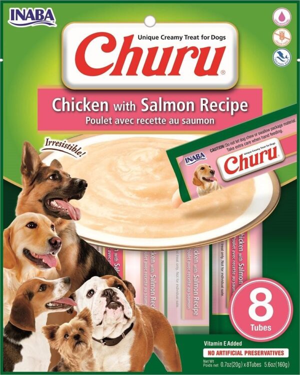 Inaba | Churu® for Dog Pollo con Salmon 8 tub