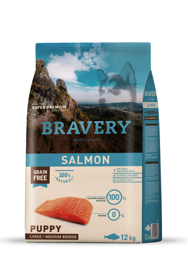 Bravery Salmón Puppy Large/Medium Breeds