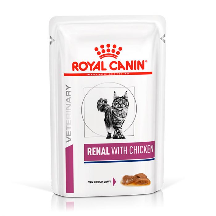 ROYAL CANIN RENAL WITH CHICKEN POUCH FELINE