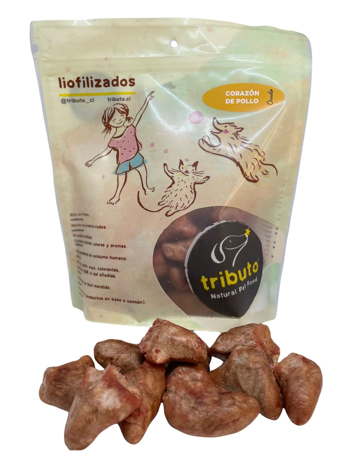 Snacks Barf Liofilizado Corazones de Pollo 100gr