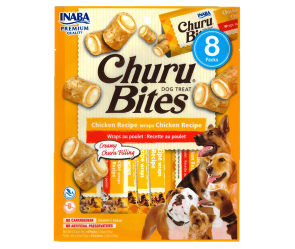 Inaba - Churu Bites Pollo para perros 8 tubos
