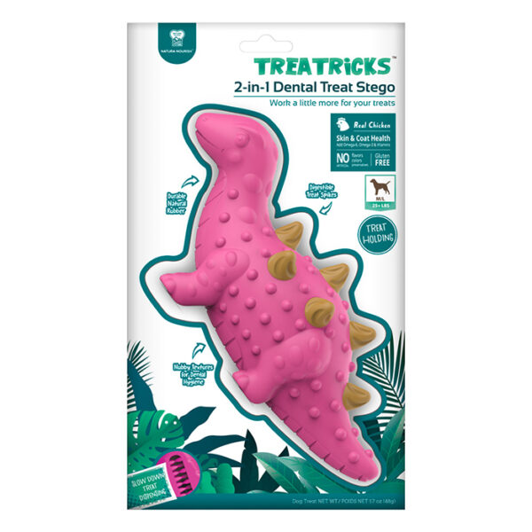 NATURA NOURISH TREATRICKS DENTAL DINO 2 EN 1