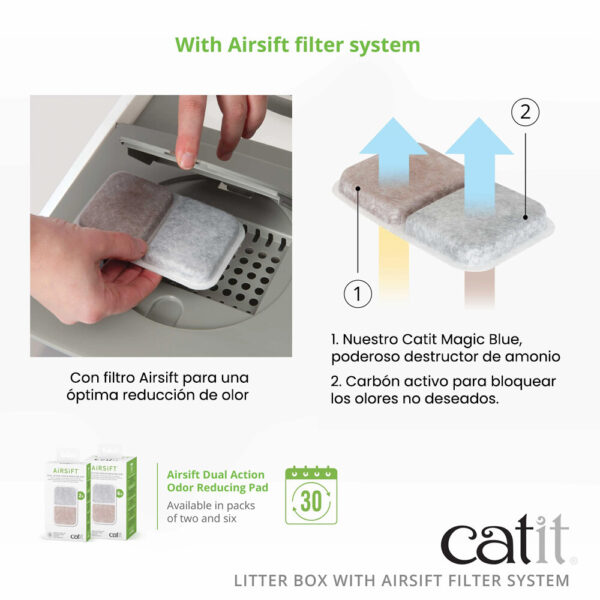 Catit Baño Jumbo Gris para Gatos 2.0 - Imagen 2