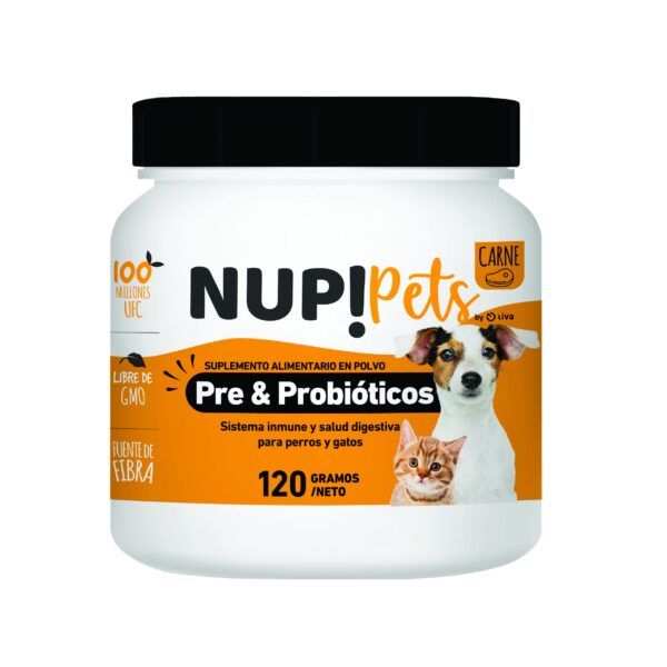 NUP! PETS PRE & PROBIÓTICOS CARNE 120 GR