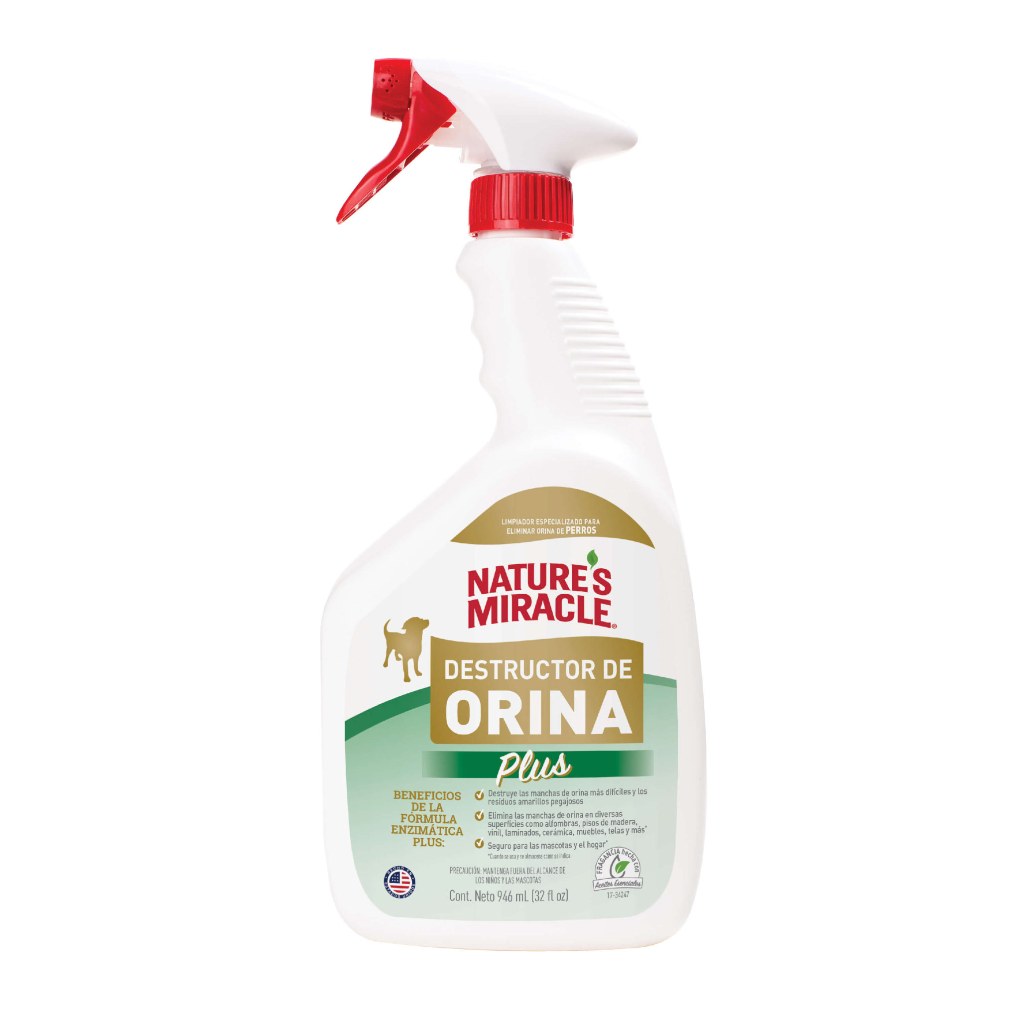 NATURES MIRACLE | Destructor de Orina Plus para perros 946ml
