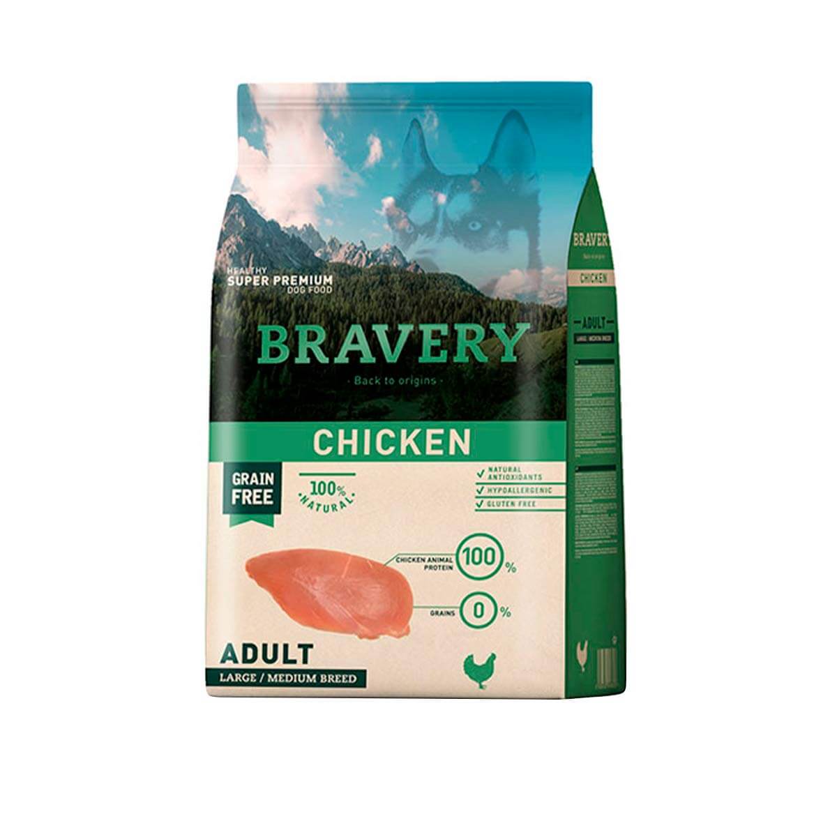 Bravery Chicken Adulto Raza mediana/grande 4 kg