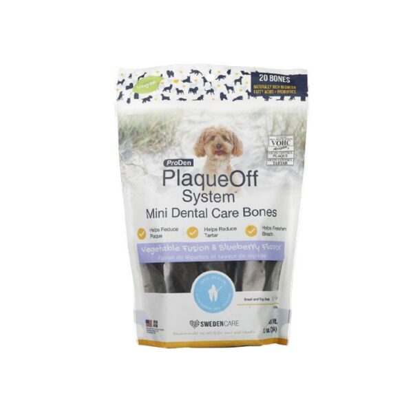 ProDen PlaqueOff Mini Huesos Sabor Blueberry 340 gr