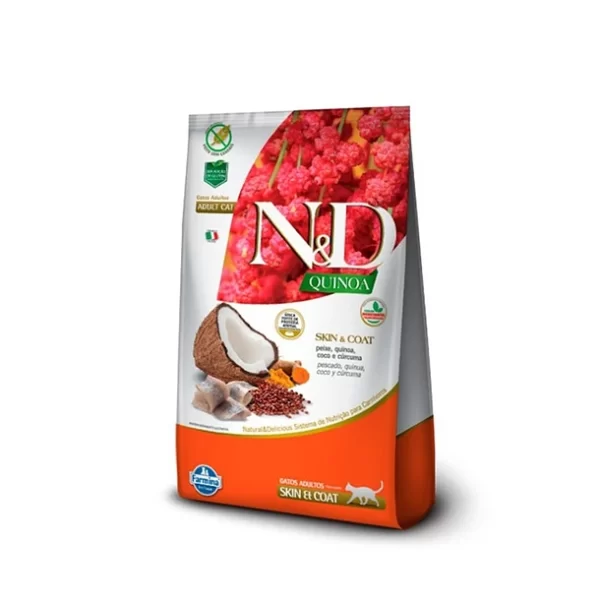 N&D Quinoa Skin & Coat Pescado, Coco y Curcuma 1,5Kg
